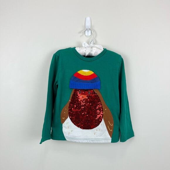 Mini Boden Sequin Flip Penguin Tee 3-4 - Picture 1 of 6